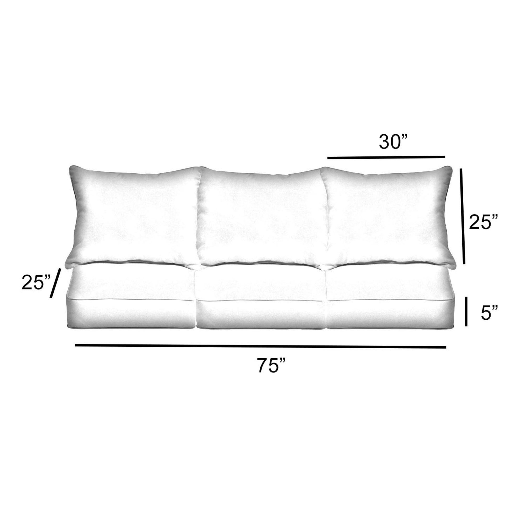 Sorra Home Sunbrella Outdoor Deep Seating Sofa Pillow and Cushion Set - Picture 11 of 22
