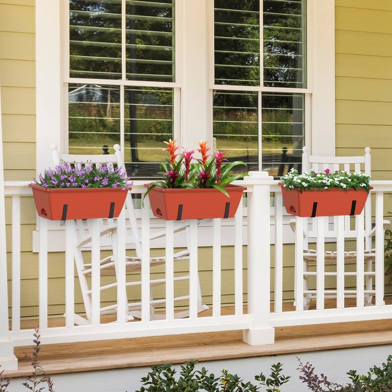 16.9 Inch Balcony Railing Planter Box