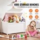 preview thumbnail 15 of 20, Multifunctional Storage Wooden Toy Storage Box with Flip-Top Lid and Safety Hinge Perfect for Any Room
