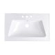preview thumbnail 4 of 7, 31.5" Lydia White Rectangular Drop In Bathroom Sink with Overflow and 8" Widespread Faucet Holes