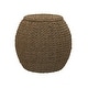 preview thumbnail 2 of 74, Household Essentials Handwoven Barrel Wicker Storage Basket Side Table - 17.0"L x 17.0"W x 19.0"H