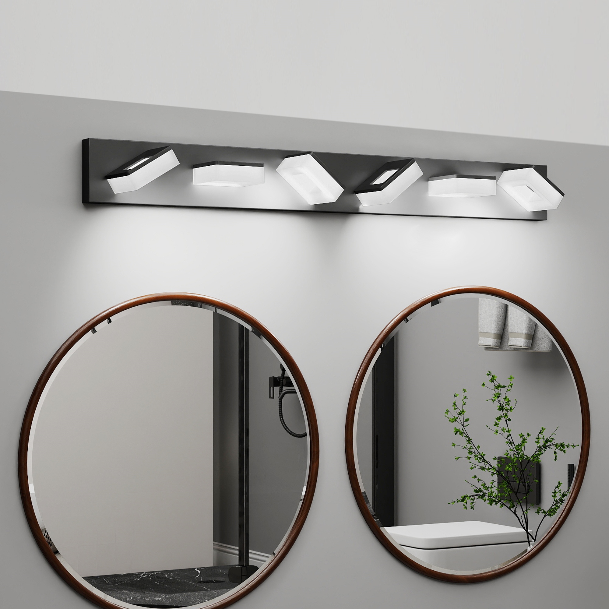 39" 6-Light LED Modern Bathroom Vanity Light Fixture