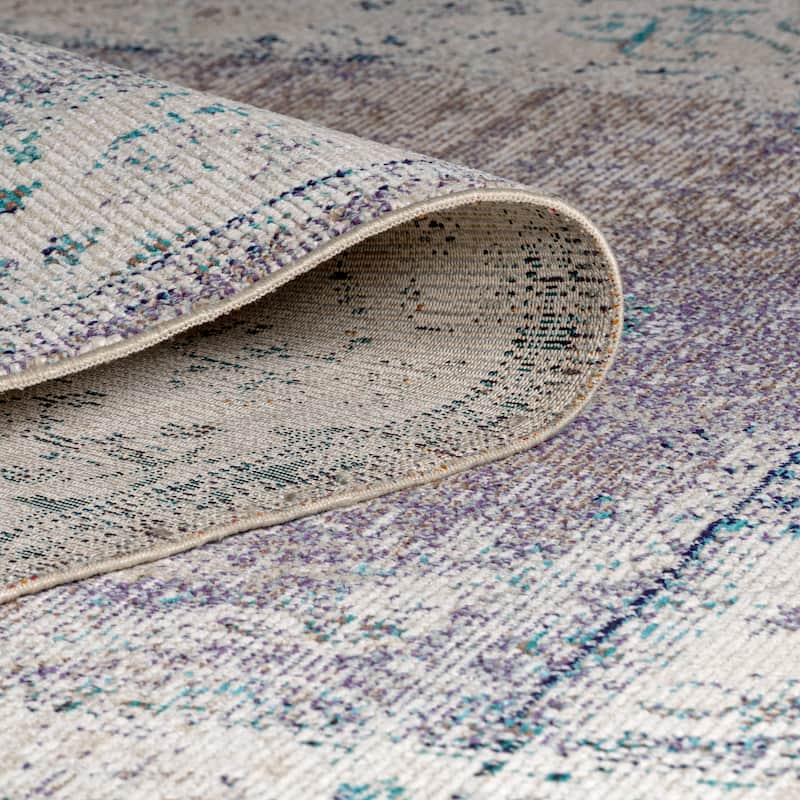 JONATHAN Y Ankara Vintage Medallion Gray/Ivory Area Rug