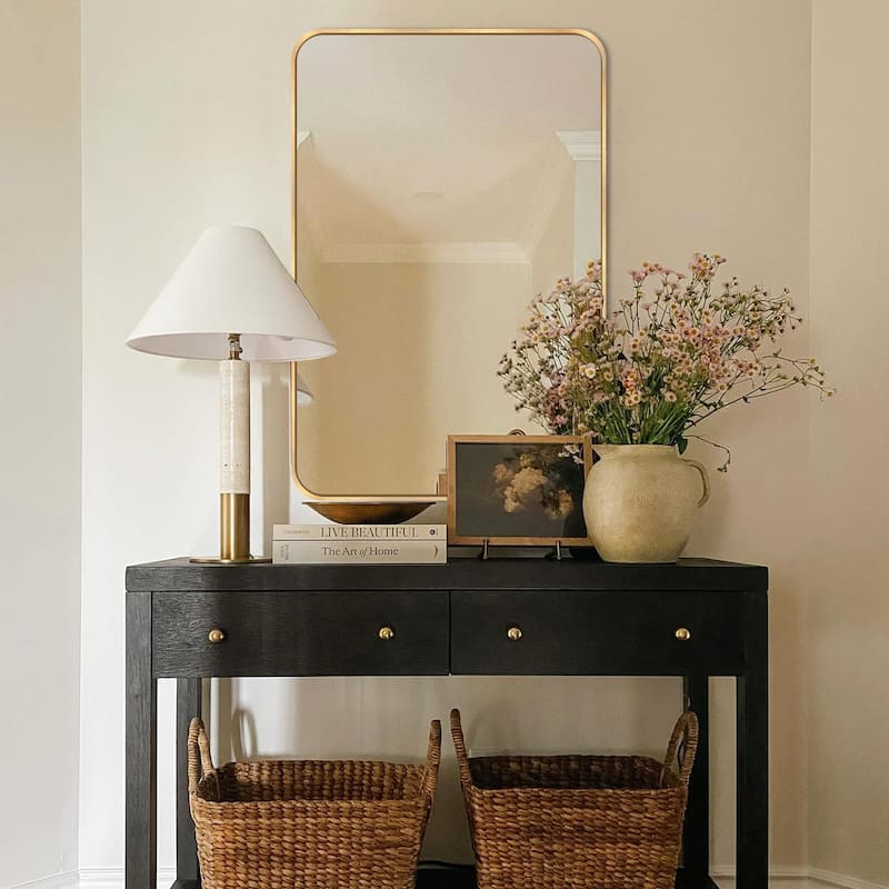 Wall Mount Bathroom Rectangle Vanity Mirror (Horizontal/Vertical)