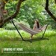 preview thumbnail 12 of 12, Sorbus 2-Person Hammock with Stand, 60" Cotton Blend Bed, Heavy Duty 450lbs Capacity, Portable with Carrying Case, Washable