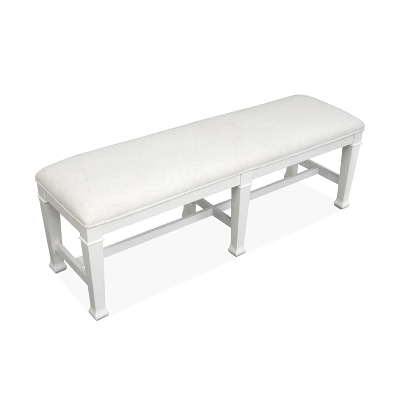 Magnussen Home Kingston Whisper White And Cerused Nutmeg Bench - 45''W x 16''D x 19''H