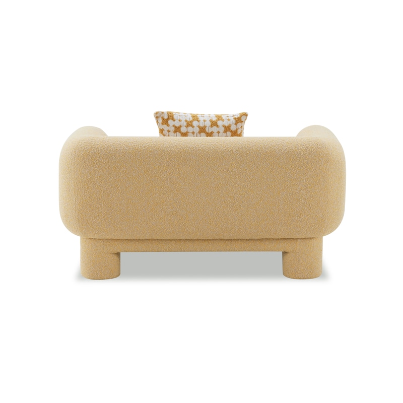 Furniture of America Nyxel Modern 57-inch Yellow Fabric Arm Chair with Pillows