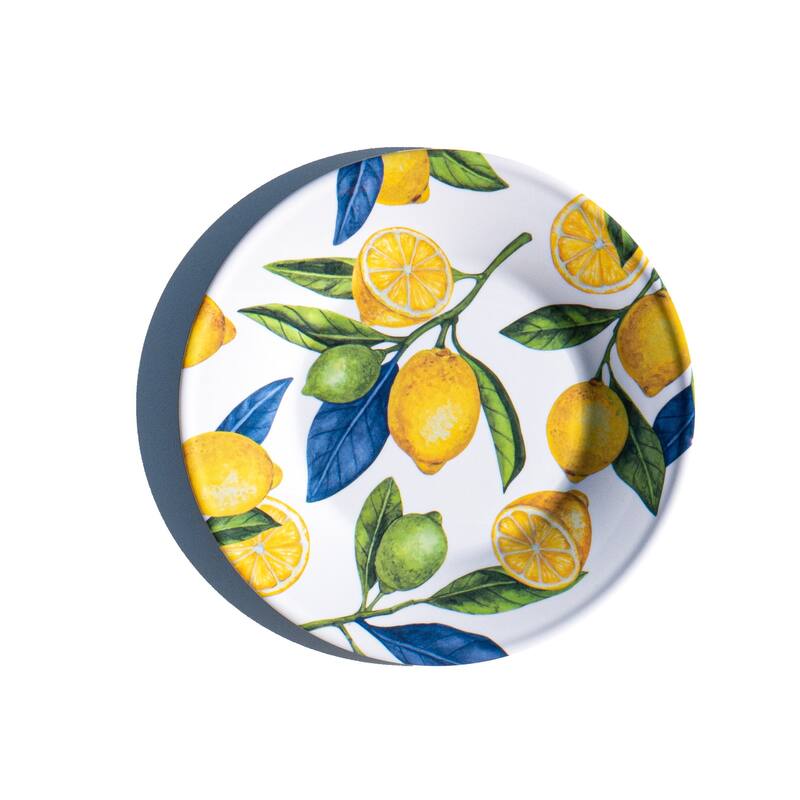 Abode Homewares Lemon Orchard NewWave Melamine Salad Plate - Yellow - 8.5" - Set of 6