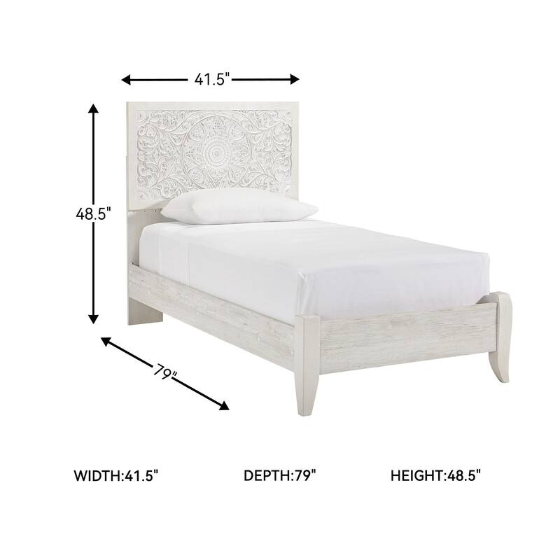 Paxberry Whitewash Panel Bed