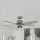 preview thumbnail 1 of 19, Hunter Gatlinburg Ceiling Fan w/ LED Light Kit, Handheld Remote - Transitional- EASY INSTALLATION 52" - Matte Silver