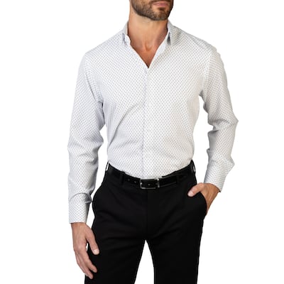 Nautica Men's Sailboat Print Dress Shirt