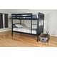 preview thumbnail 3 of 16, Somette Claire Twin over Twin Bunk Bed (Mattresses Not Included) Navy Blue