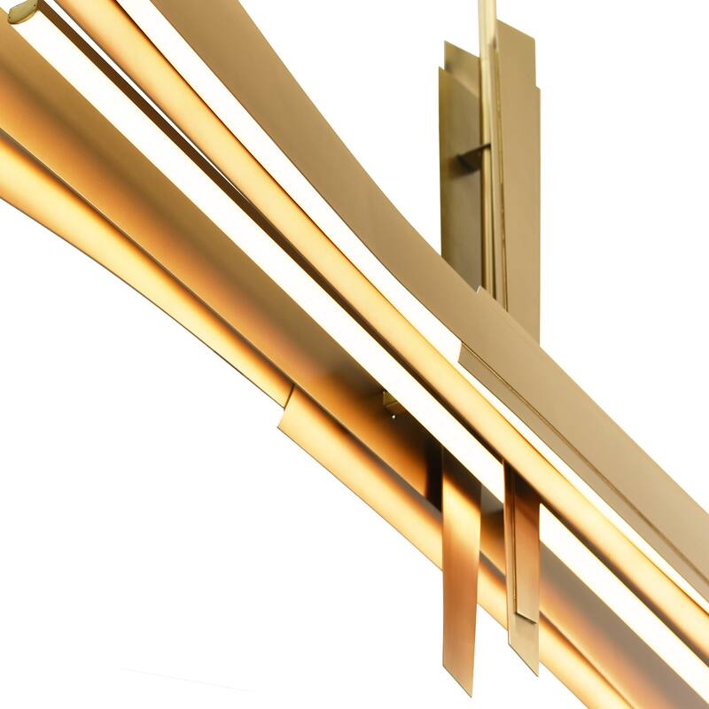 Solara Integrated LED Brass Chandelier