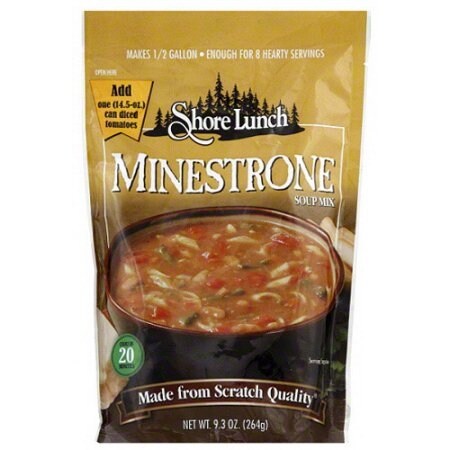 Shore Lunch Minestrone Soup Mix - Case of 6 - 9.3 oz.