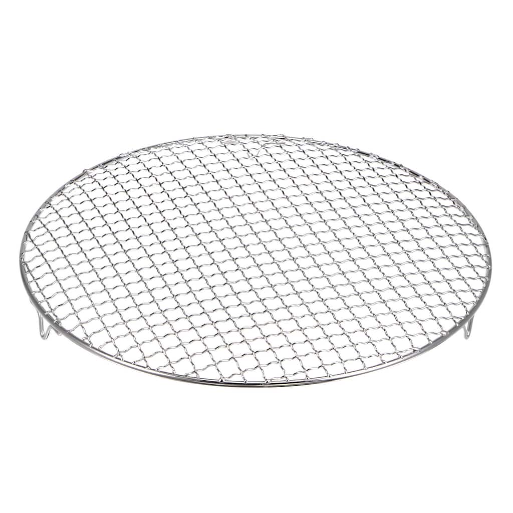 Round Cooking Rack 13-inch Stainless Steel Cross Wire Barbecue Grill with Legs