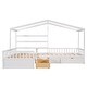preview thumbnail 9 of 7, Solid Construction L-Shaped Platform Bed Twin Size House Platform Bed with Three Storage Drawers