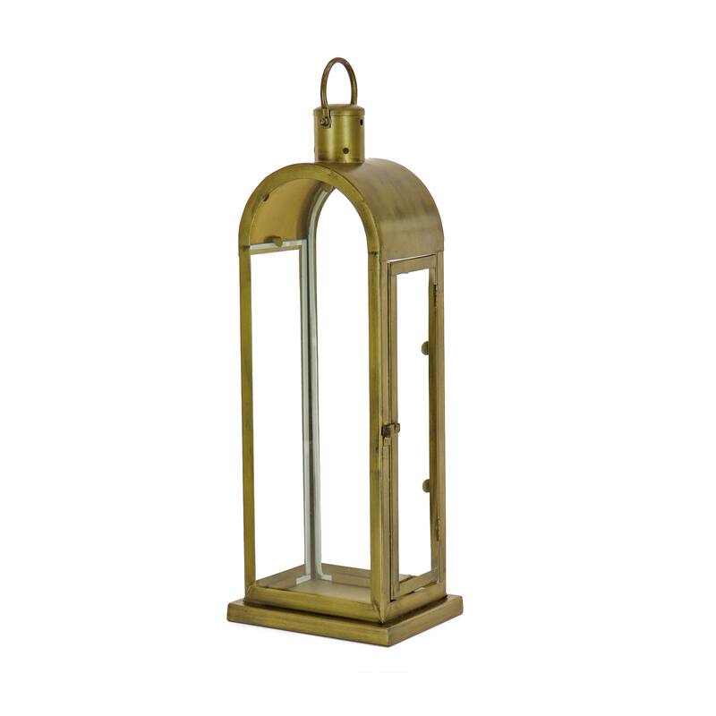 National Tree Company 22 in. HGTV Home Collection Arched Candle Lantern, Christmas Themed Home Decor, Medium, Antique Bronze