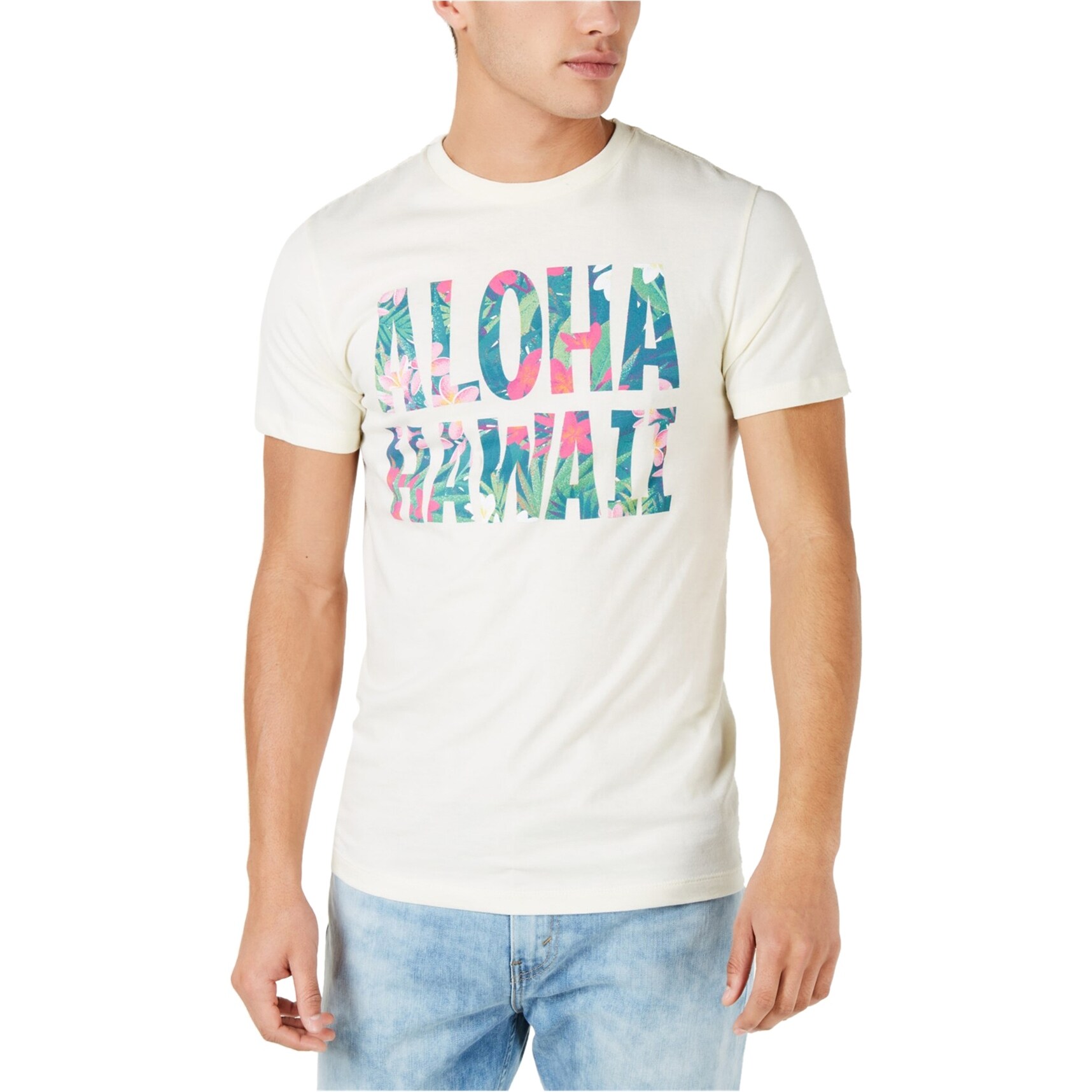 Shop Univibe Mens Aloha Hawaii Graphic T Shirt Off White Medium Overstock 31801502