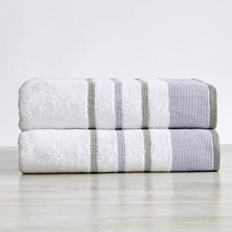 Luxurious Cotton Decorative Stripe Towel Set