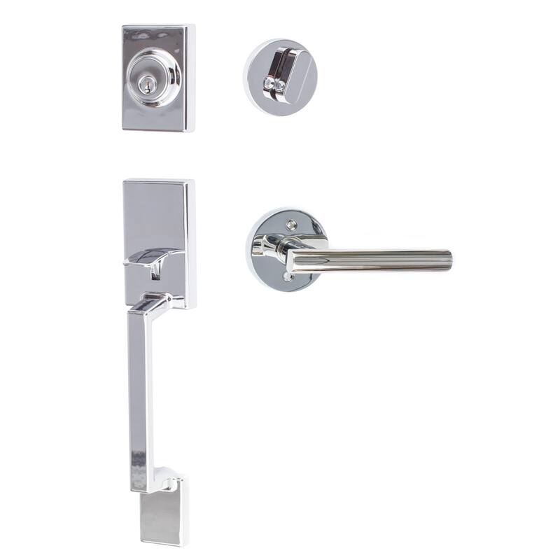 Sure-Loc SH507-R-JU Stockholm Sectional Single Cylinder Keyed Entry - Polished Chrome