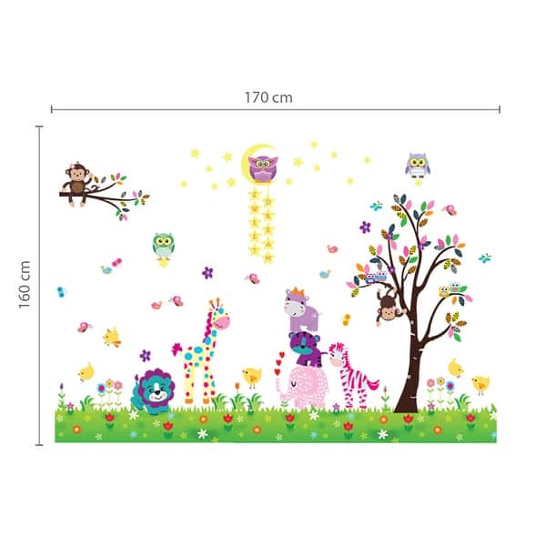 Walplus Lady Bird Blackboard Butterflies Purple Flower Wall Sticker