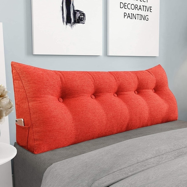 Red backrest pillow top
