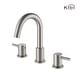 preview thumbnail 2 of 30, Circular 8-inch Widespread Basin Faucet Brush Nickel