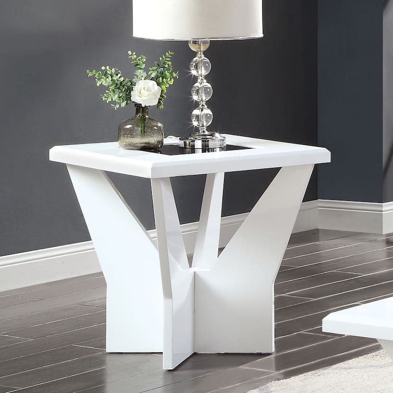 Ameena Contemporary Glass Top 3-Piece Coffee Table Set by Furniture of America
