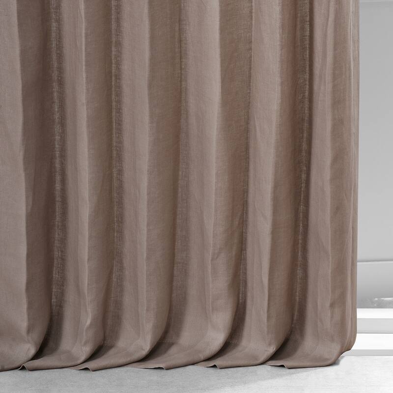 Exclusive Fabrics French Linen Lined Curtain Panel (1 Panel)
