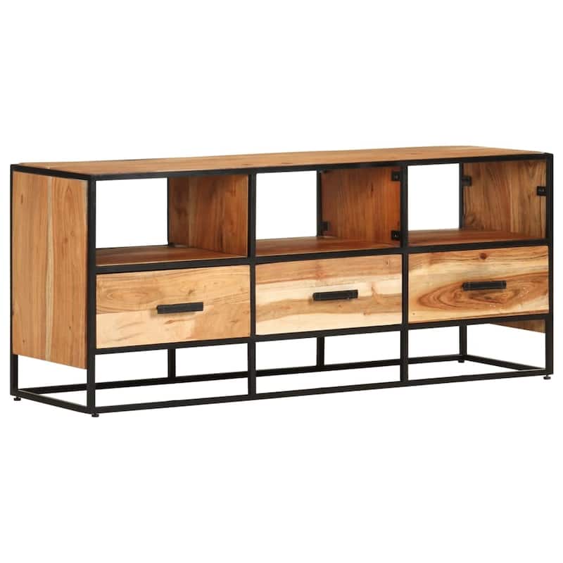 vidaXL TV Stand 43.3"x11.8"x17.7" Solid Wood Acacia