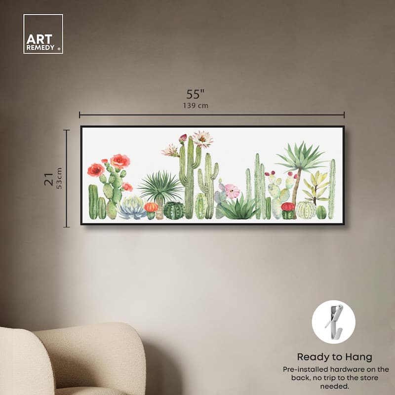 Cactus Over Doors II Panoramic Canvas by Art Remedy
