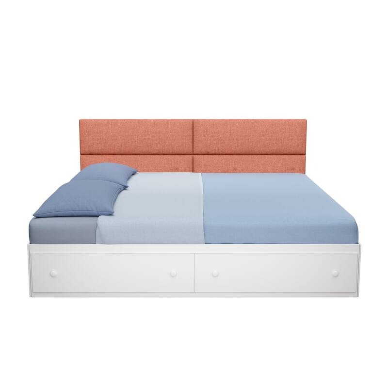 Jaxx Panelist Modern Padded Headboard - Set of 4 Fun Color Panels for Kids