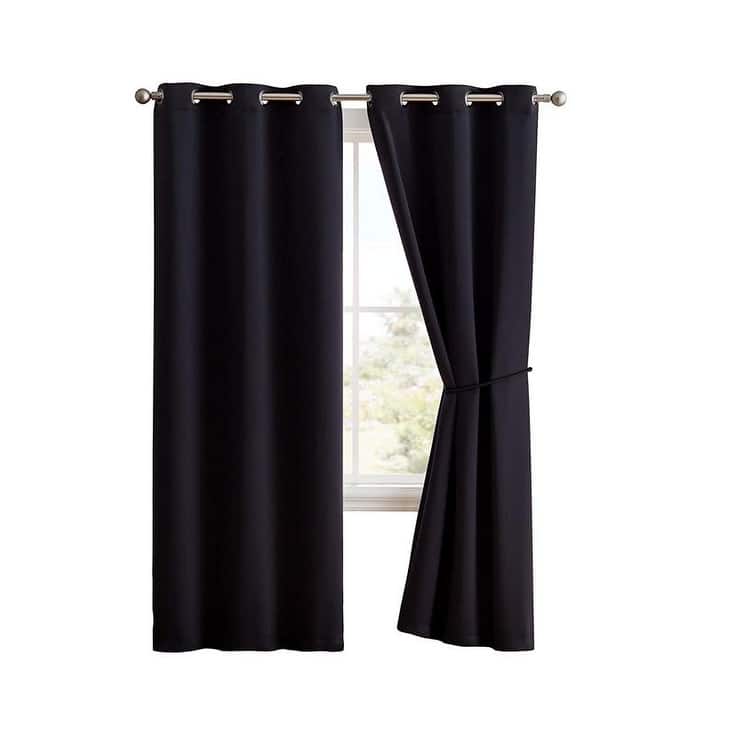 Home Sweet Home Dream Thermal Insulated Blackout Curtain Panels with Tie-Backs
