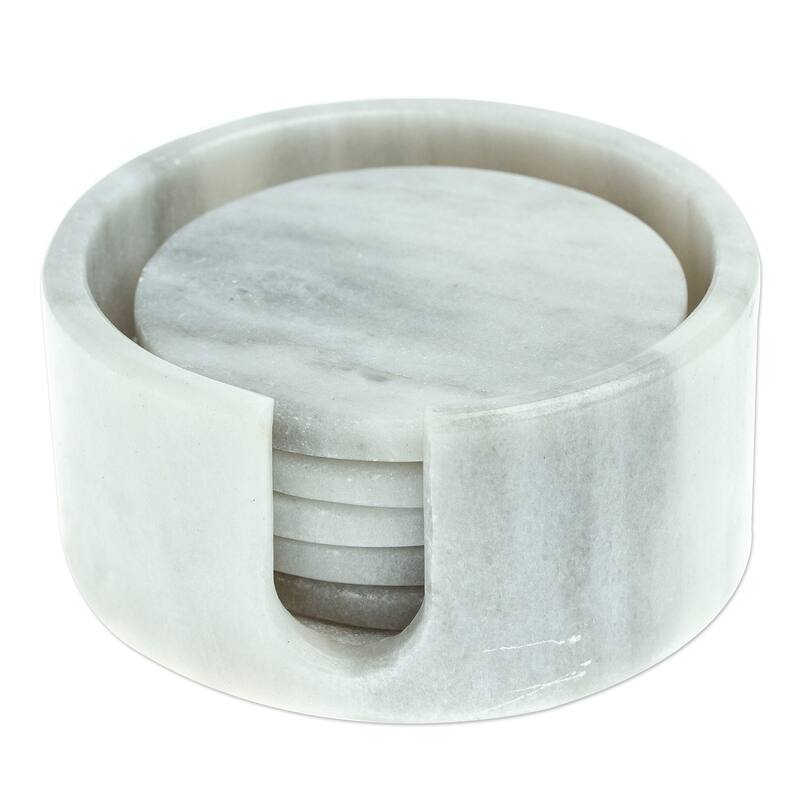Novica Handmade Modern Marble Marble Coasters (Set Of 5)