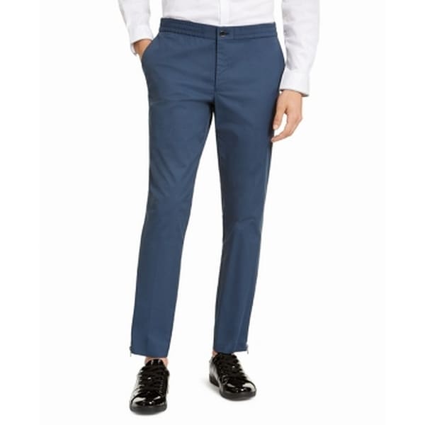 INC Mens Pants Blue Size XL Tech Slim Fit Flat Front Chino Stretch. Opens flyout.