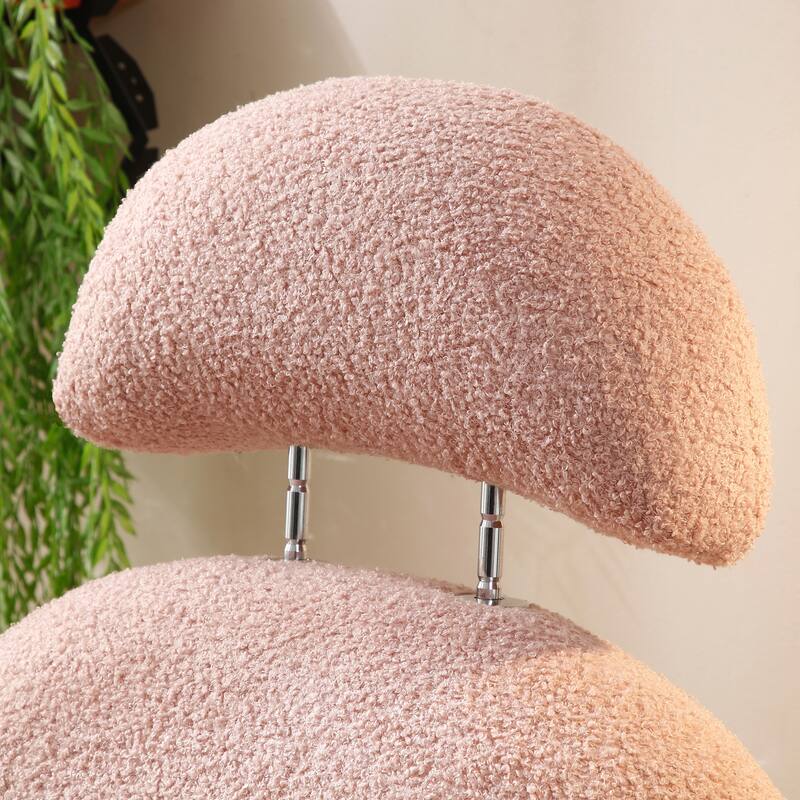 Modern Sherpa Fabric Nursery Rocking Chair,Accent Upholstered Rocker