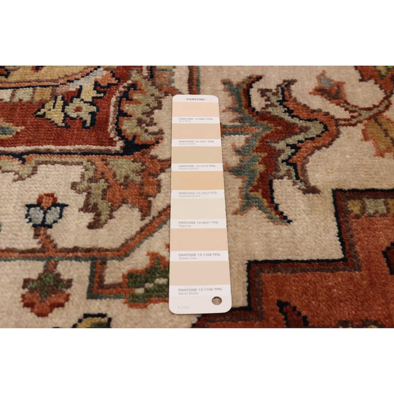 ECARPETGALLERY Hand-knotted Jules Sultane Ivory Wool Rug - 7'10 x 9'9