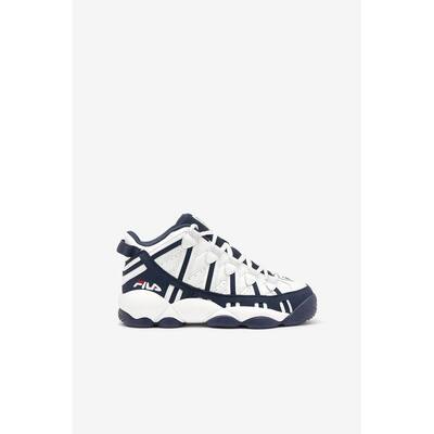 Fila Kids Stackhouse Basketball Sneakers White Navy Red Textile Leather