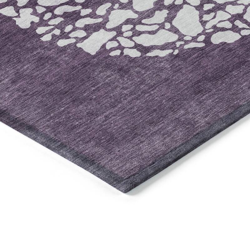 Machine Washable Indoor/ Outdoor Chantille Modern Mosaic Rug