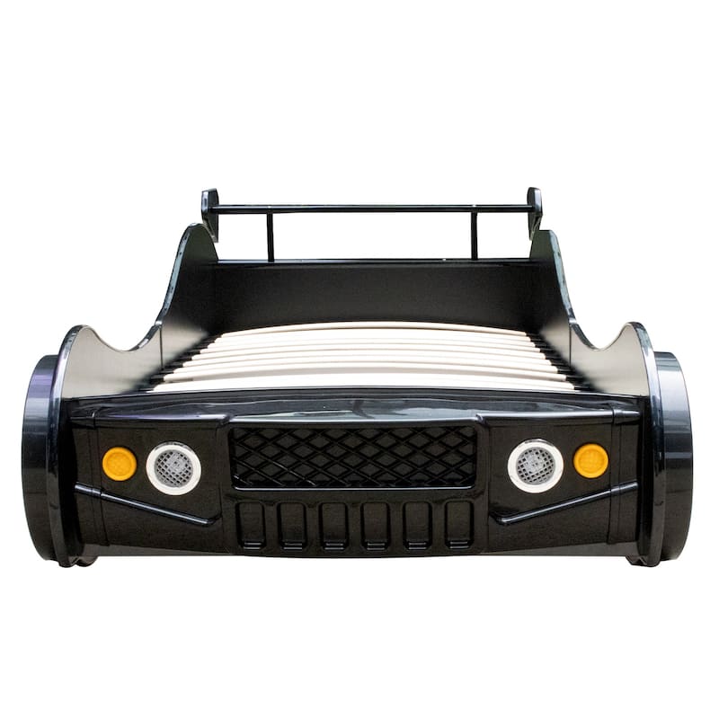 Twin Size Kids Bed Frame, Cool Cartoon Car Bed, Patrol Police Car Bed, Fire Truck Bed, Racing Car Bed for Toddler Floor Bed