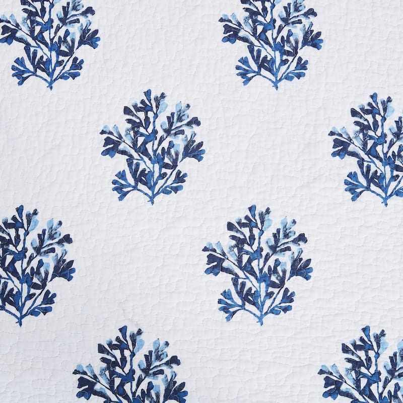 Blue Coast Shells Twin Bedspread