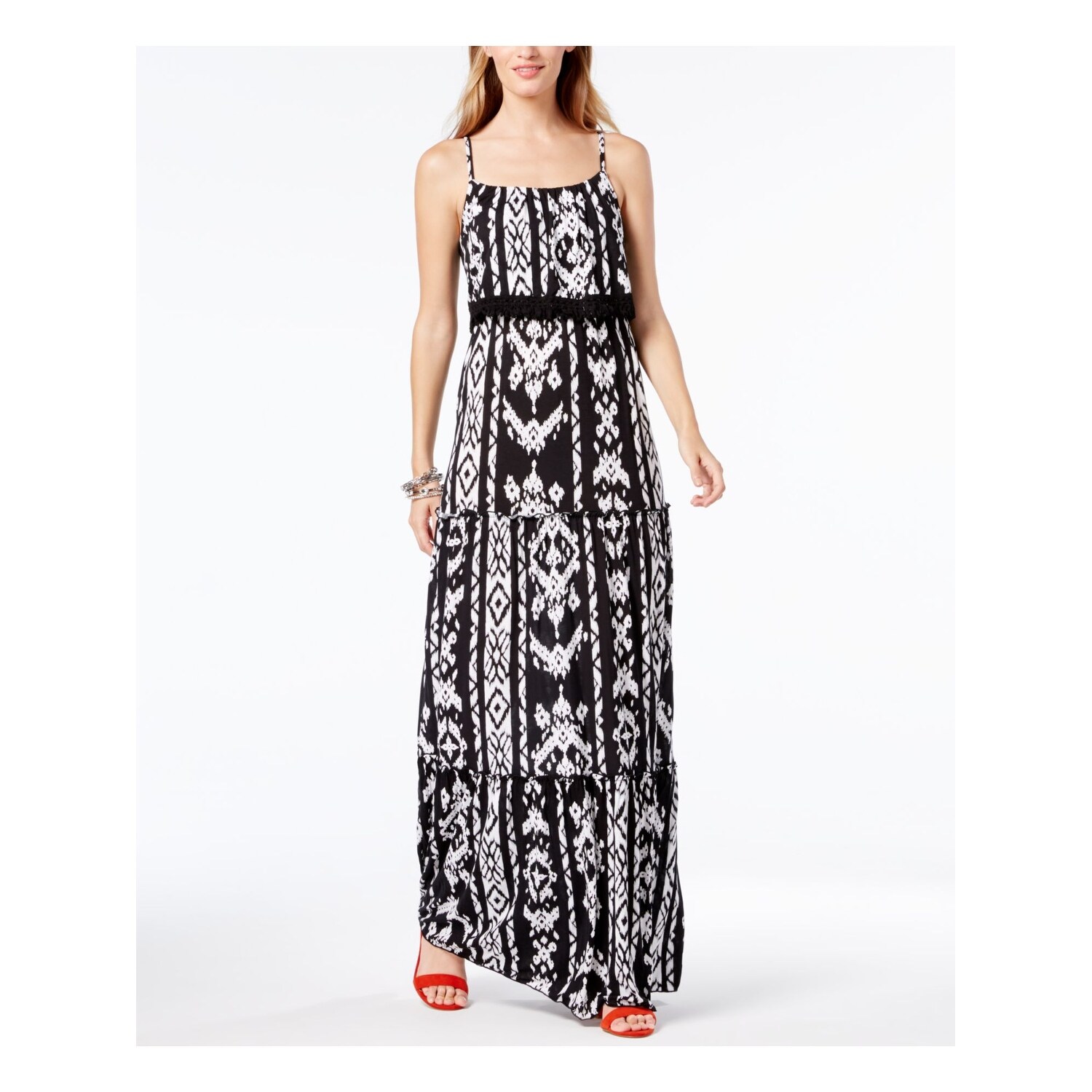 empire waist black maxi dress