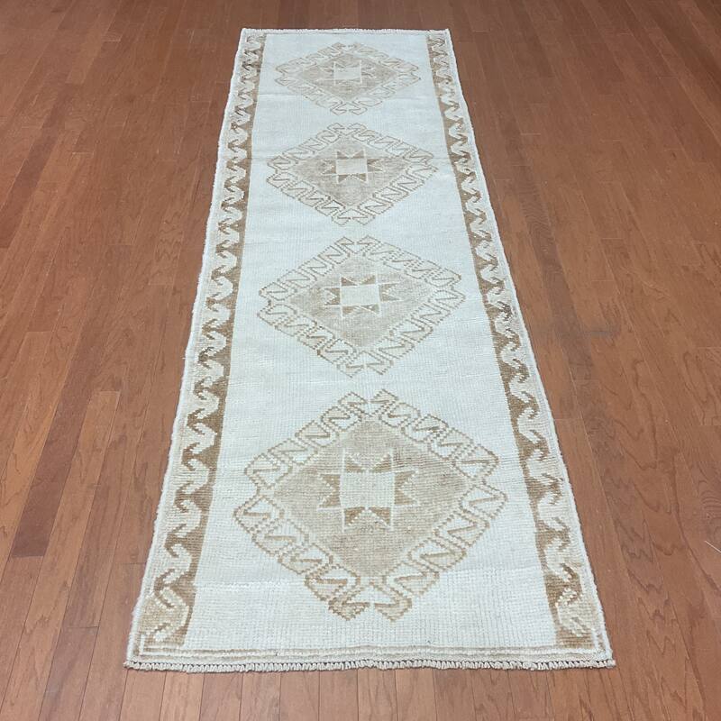 HERAT ORIENTAL Handmade Turkish Oushak Wool Runner - 3'3" x 10'2"