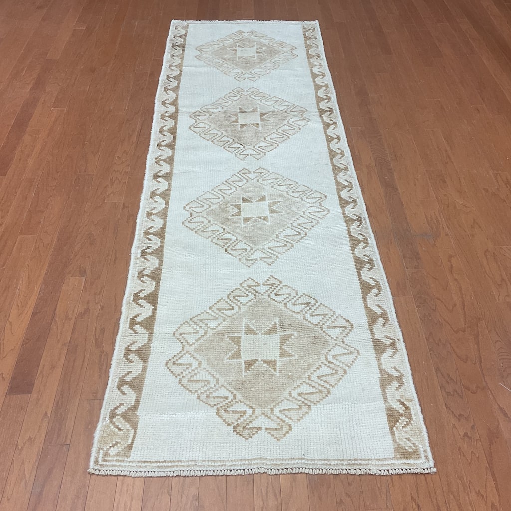 HERAT ORIENTAL Handmade Turkish Oushak Wool Runner - 3'3" x 10'2"