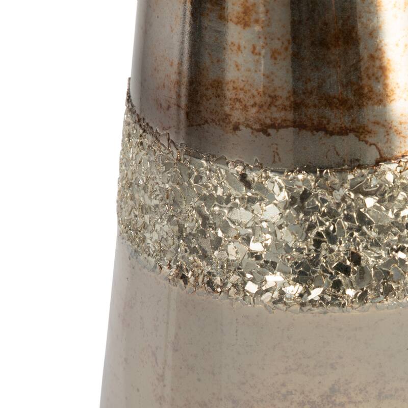 Sagebrook Home Glam Modern Glass Vase