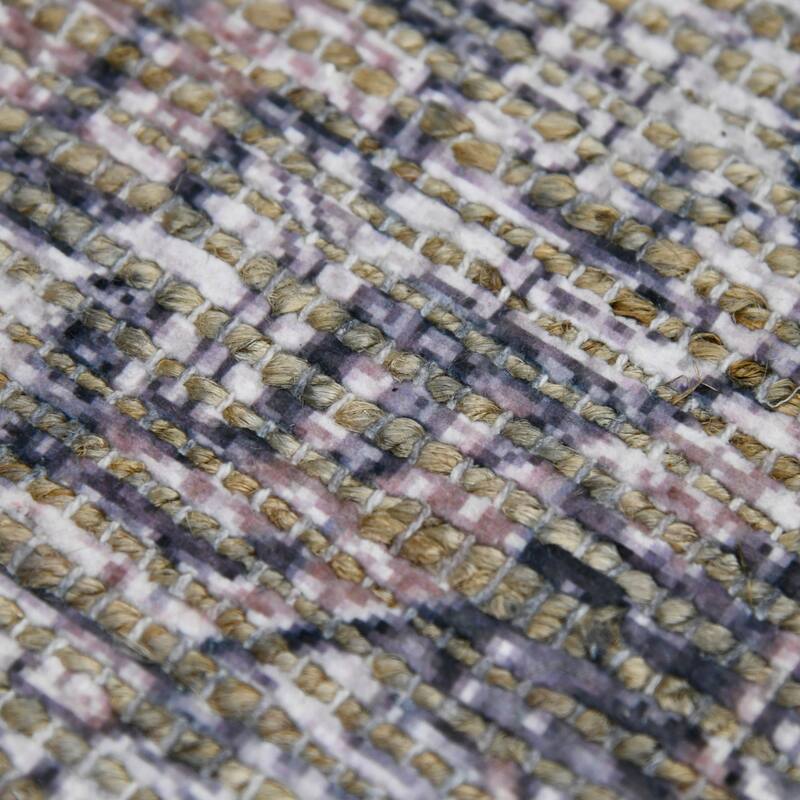 Carson Carrington Lugnslaven Grey/Pink Jute Blend Flatweave Area Rug