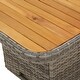 preview thumbnail 48 of 75, vidaXL Patio Dining Set with Cushions Outdoor Seating Gray Poly Rattan