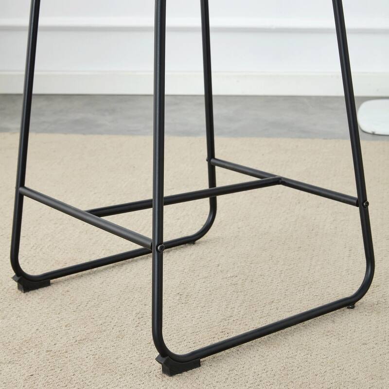 Set Of 2 Retro Suede Bar Chairs,Comfortable Stools Suitable