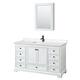 Option White / Carrara Cultured Marble Top / Matte Black
