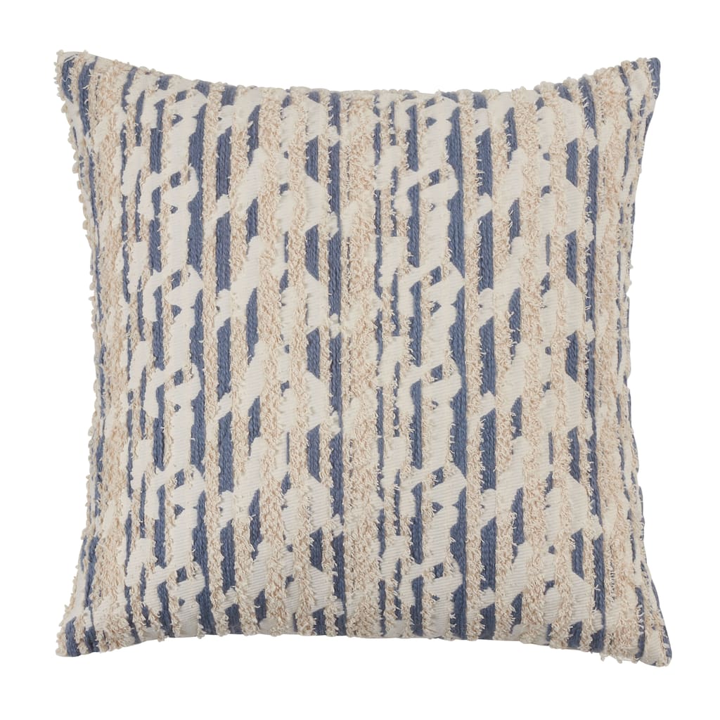 Throw Pillow With Textured and Printed Design